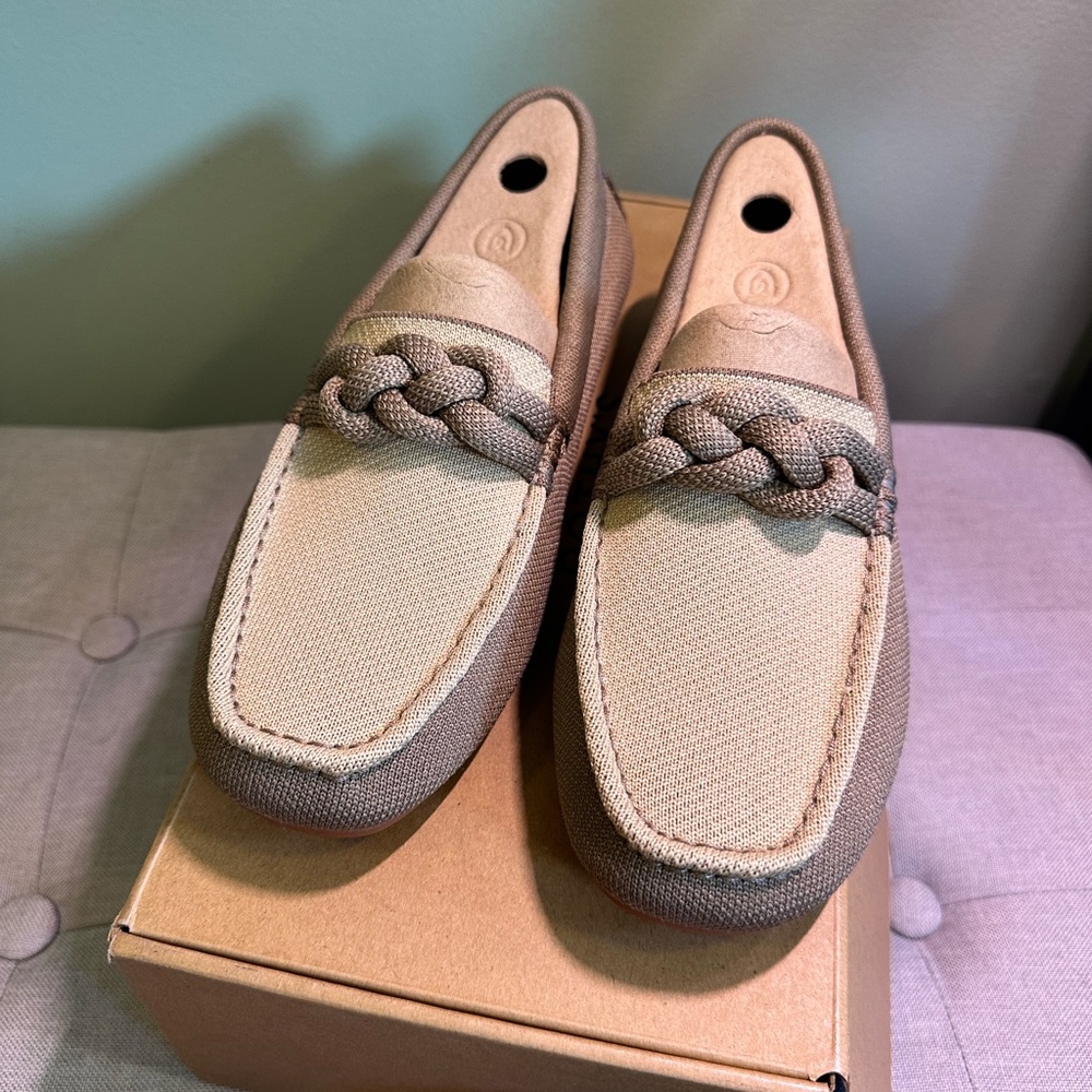 Rothy's The Braid Driver in Latte Foam size 9 new in box